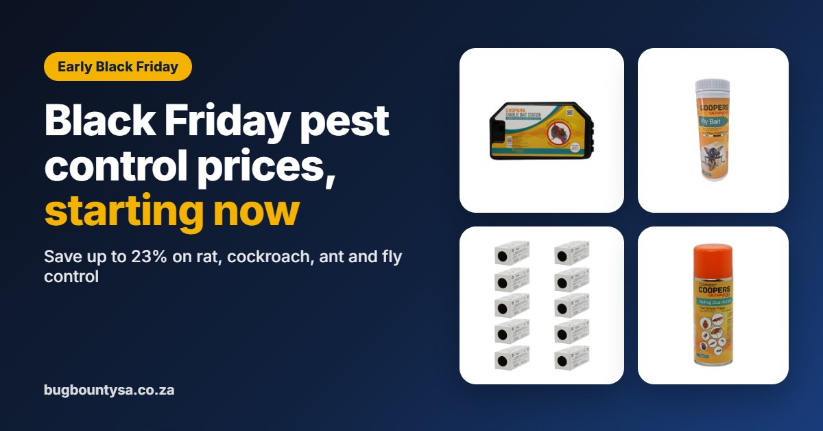 Early Black Friday pest control deals at Bug Bounty SA